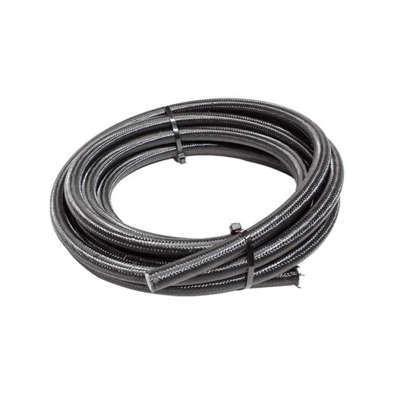 Snow 6AN Braided Stainless PTFE Hose - 15ft (Black) Injection Pump Components Snow Performance
