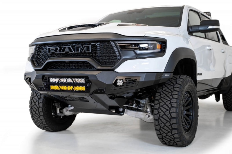 Addictive Desert Designs 2021 Dodge RAM 1500 TRX Bomber Front Bumper (20in Lights) Bumpers - Steel Addictive Desert Designs