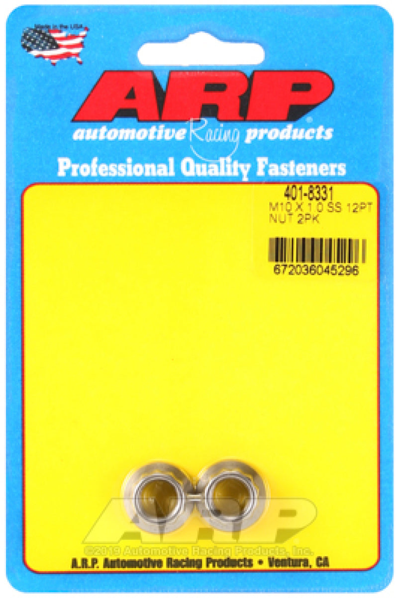 ARP M10 x 1.0 SS 12pt Nut Kit (2/pkg) Hardware Kits - Other ARP
