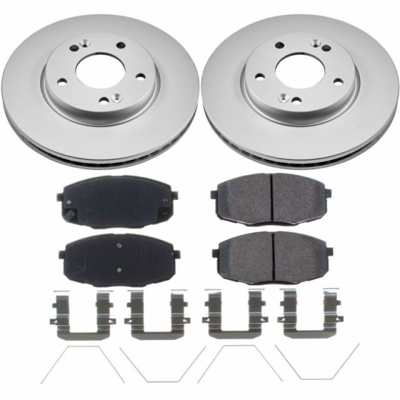 Power Stop 17-19 Kia Soul Front Z17 Evolution Geomet Coated Brake Kit Brake Kits - Performance Blank PowerStop