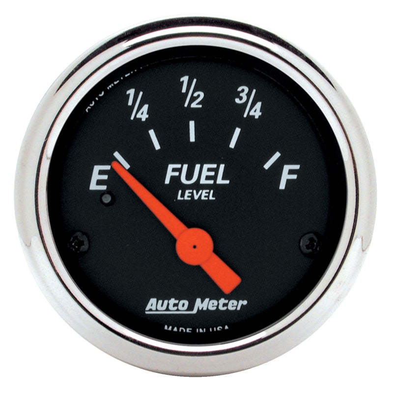 Autometer Designer Black 2-1/16in Black Fuel Level Gauge Gauges AutoMeter