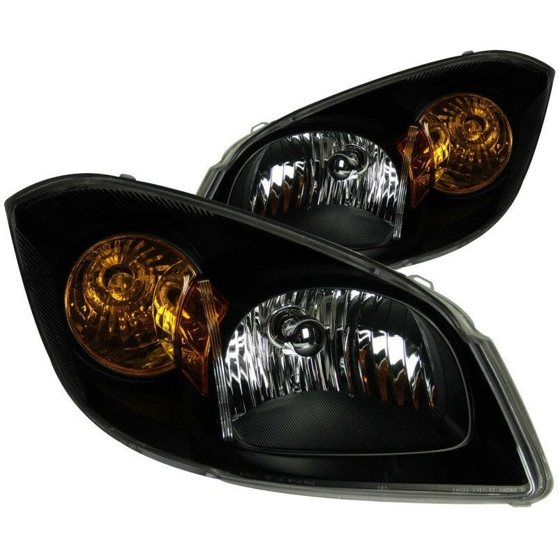 ANZO 2005-2010 Chevrolet Cobalt Crystal Headlights Black Headlights ANZO