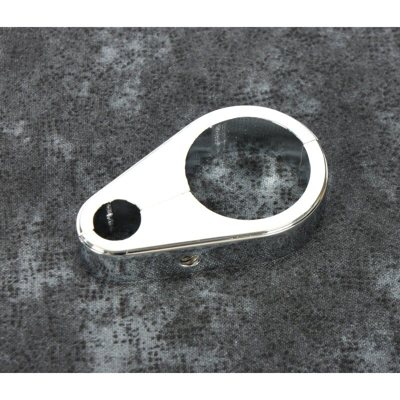 Bikers Choice 1 1/8 Inch Chrome Plain Clutch Cable Clamp Brake Hardware Bikers Choice