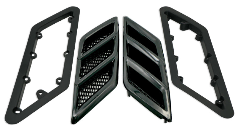 Roush 2015-2023 Roush Mustang Fender Vent Heat Extractors - Gloss Black Hood Vents Roush
