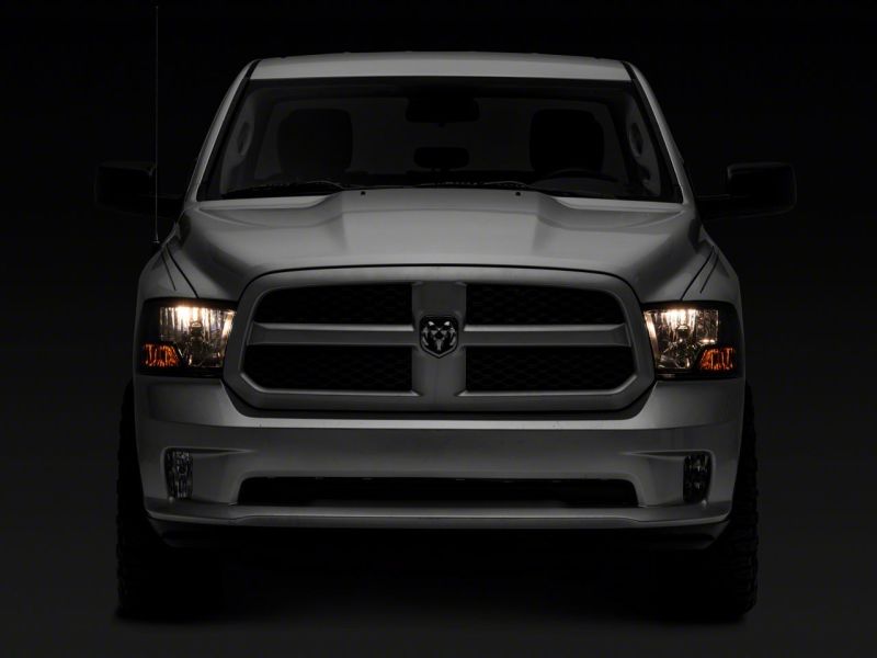 Raxiom 09-18 Dodge RAM 1500 Axial OEM Rep Headlights w/ Single Bulb- Chrome Housing (Smoked Lens) Headlights Raxiom