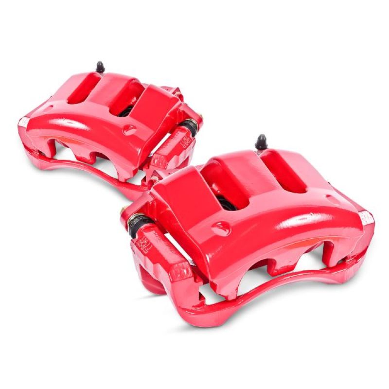 Power Stop 07-18 Jeep Wrangler JK Front Red Calipers w/Brackets - Pair Brake Calipers - Perf PowerStop