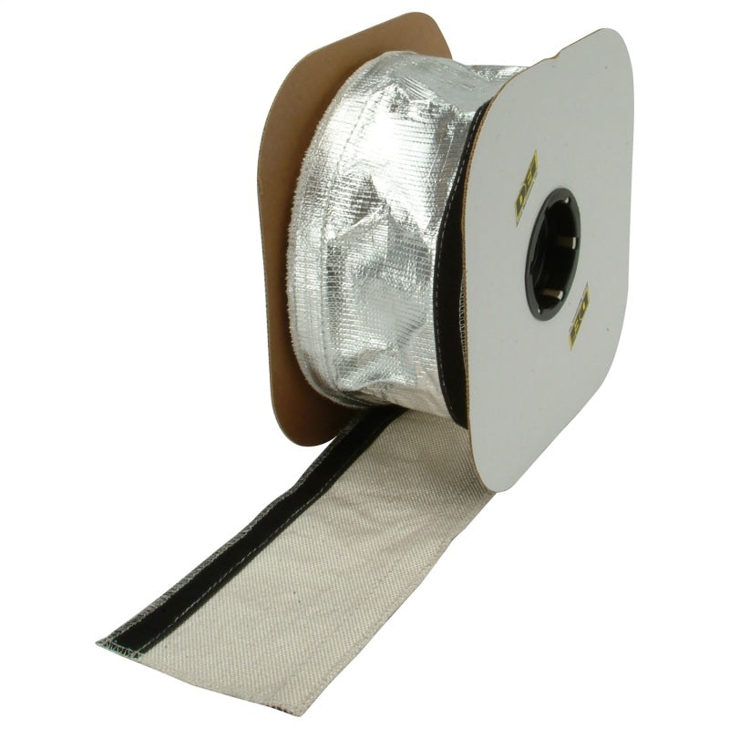 DEI Heat Shroud 2-1/2in x 50ft Spool - Aluminized Sleeving-Hook and Loop Edge Thermal Wrap DEI