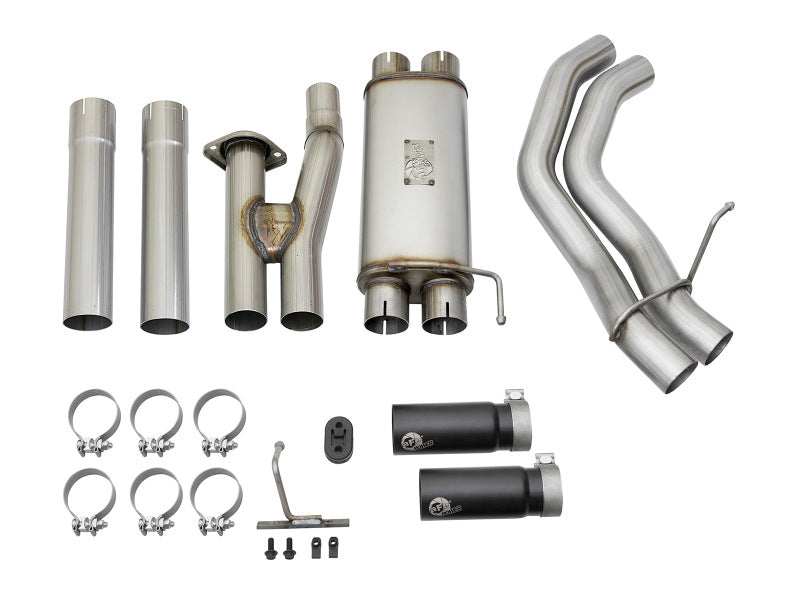 aFe POWER Rebel Series 3in 409 SS Cat Back Exhaust w/ Black Tips 17 Ford F-150 Raptor V6-3.5L Catback aFe