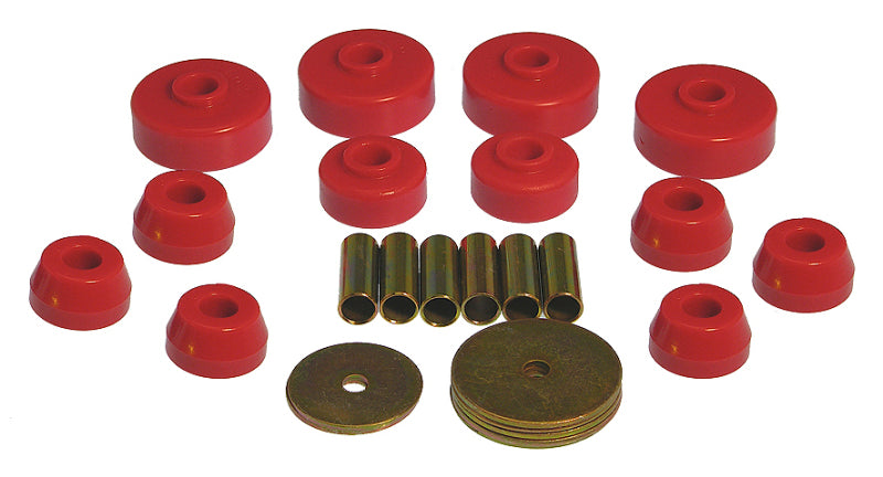 Prothane 79-88 Toyota Truck 4wd Body Mount Kit - Red Bushing Kits Prothane