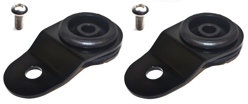 Torque Solution Radiator Mount Combo with Inserts (Black) : Mitsubishi Evolution 7/8/9 Radiator Stays Torque Solution