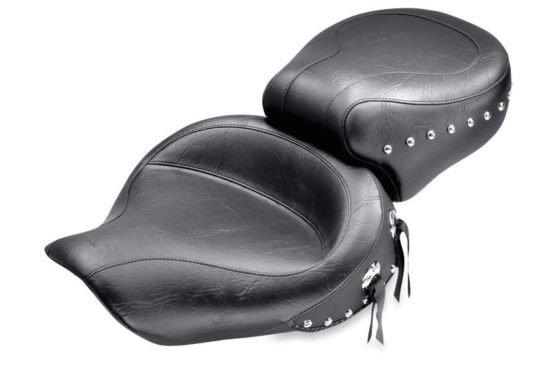 Mustang 91-05 Harley Dyna Wide Touring 1PC Seat - Black One-Piece Motorcycle Seats Mustang Motorcycle