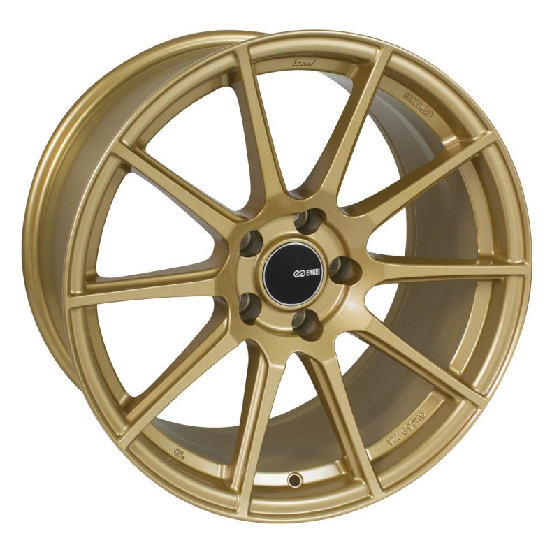 Enkei TS10 18x8 45mm Offset 5x100 Bolt Pattern 72.6mm Bore Dia Gold Wheel Wheels - Cast Enkei