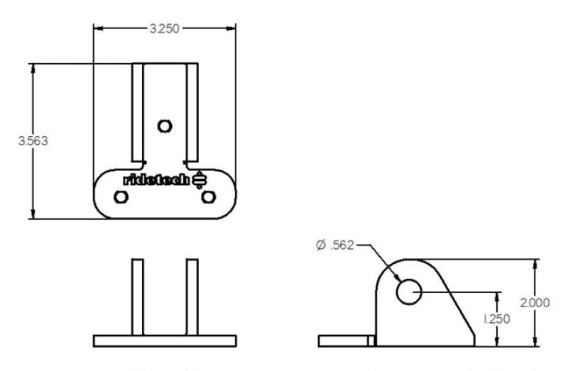 Ridetech Bracket to Mount C4 Corvette ShockWave Lower Control Arm Brackets Ridetech