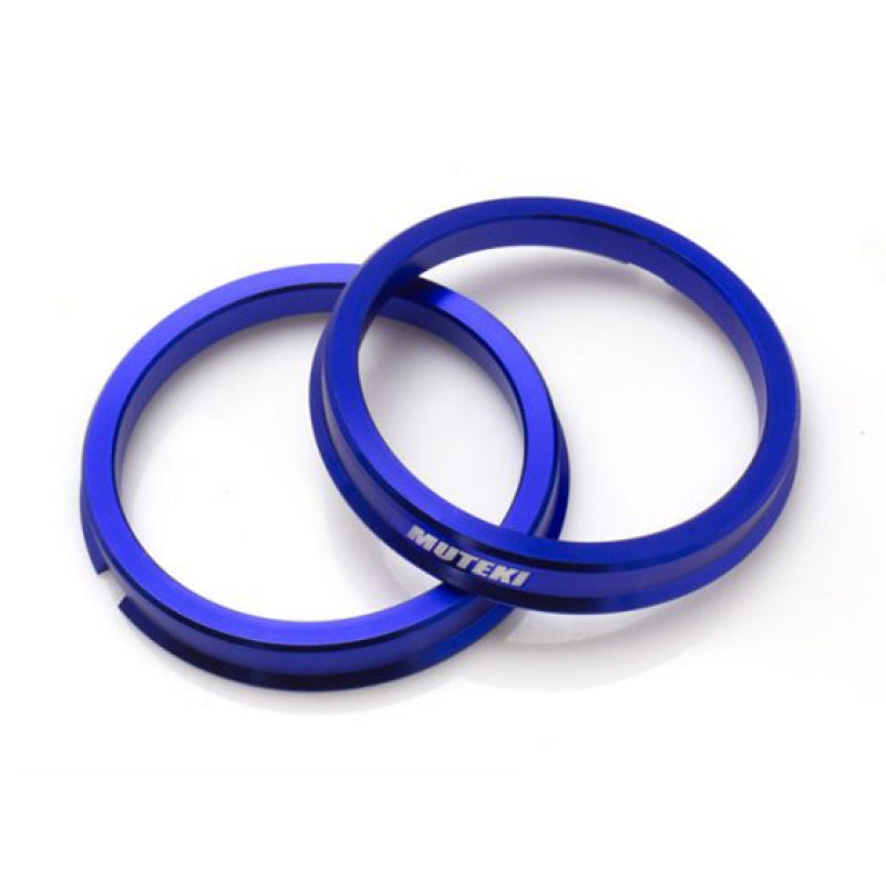 Wheel Mate Muteki Hub Ring 73.1mm x 64.1mm 2 Piece - Blue Hubcentric Rings Wheel Mate
