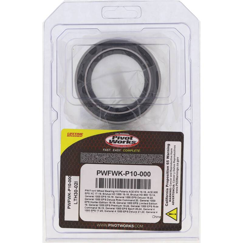 Pivot Works 11-13 Polaris Sportsman 550 Front Wheel Bearing Kit Control Arms Pivot Works