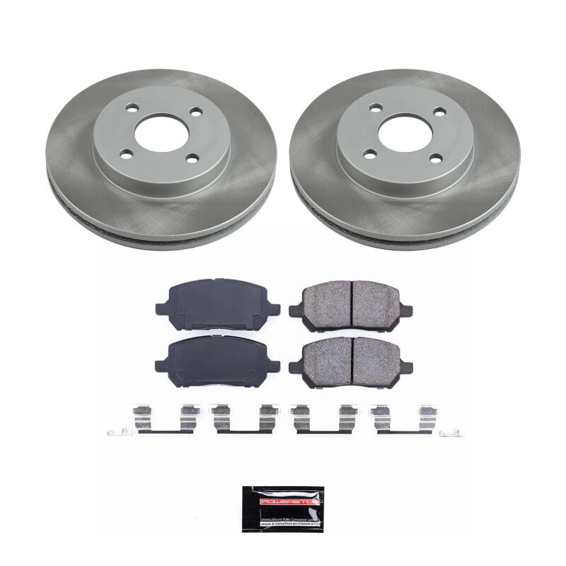 Power Stop 03-07 Saturn Ion Front Semi-Coated Rotor Kit Brake Kits - Performance Blank PowerStop