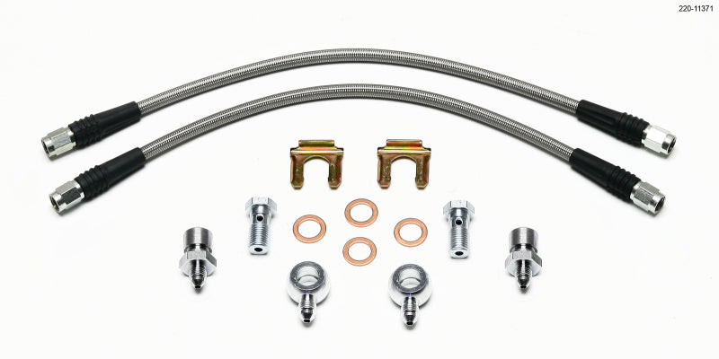 Wilwood Flexline Kit D52 Caliper 14in w/ Banjo 7/16-20 Brake Line Kits Wilwood