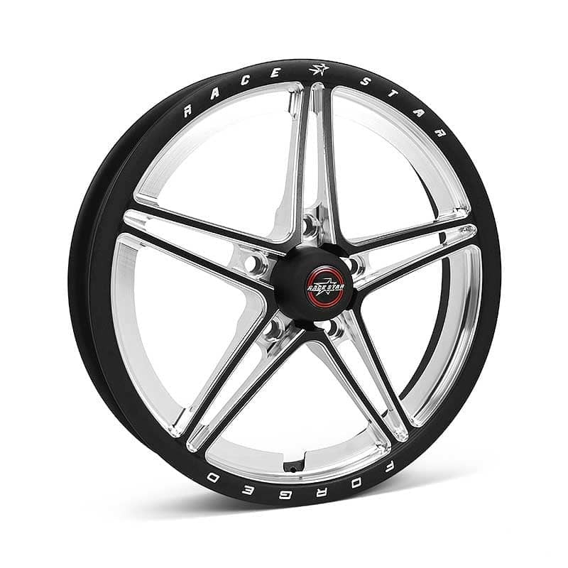Race Star 63 Pro Forged 17x3.5 Lug Mount 5x4.75 BC / 2.00 BS Wheel - Black Anodized/Machined Wheels - Forged Race Star