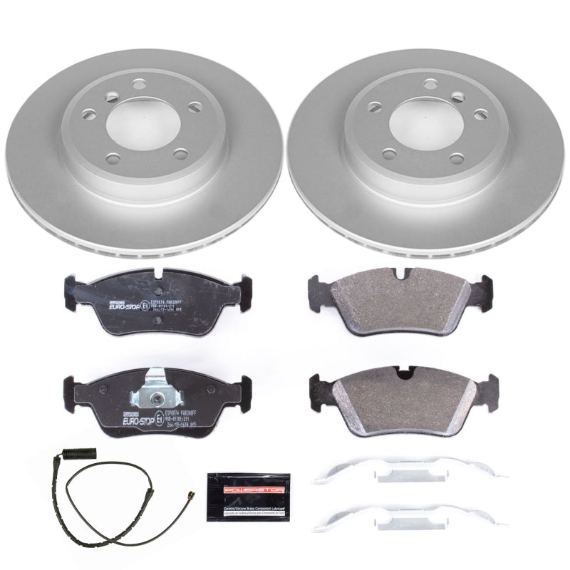 Power Stop 01-02 BMW Z3 Front Euro-Stop Brake Kit Brake Kits - OE PowerStop