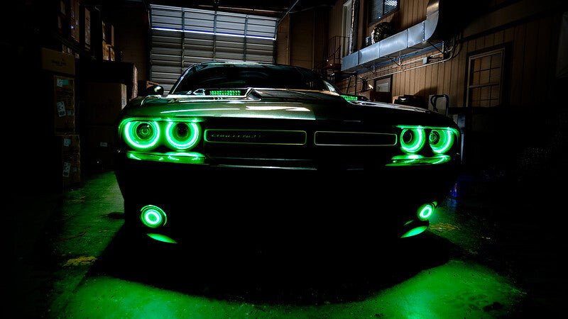 Oracle 15-21 Dodge Challenger Waterproof LED Fog Light Halo Kit - ColorSHIFT Fog Lights ORACLE Lighting
