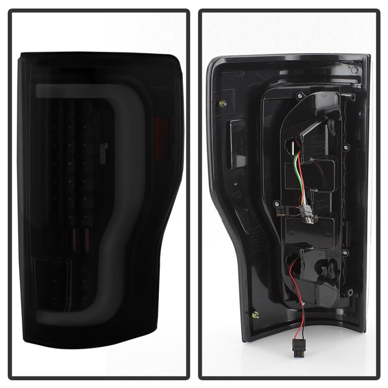 xTune 17-18 Ford F-250 Super Duty (Excl LED Models) LED Tail Lights-Blk Smk (ALT-ON-FS17-LBLED-BSM) Tail Lights SPYDER