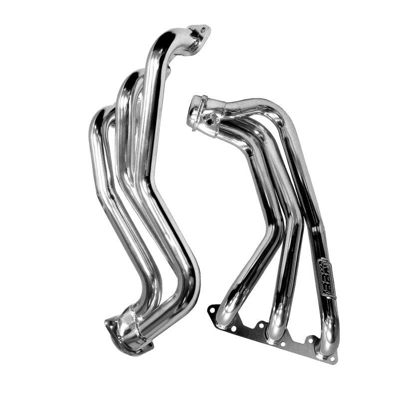 BBK 07-11 Jeep 3.8 V6 Long Tube Exhaust Headers And Y Pipe And Converters - 1-5/8 Silver Ceramic Headers & Manifolds BBK