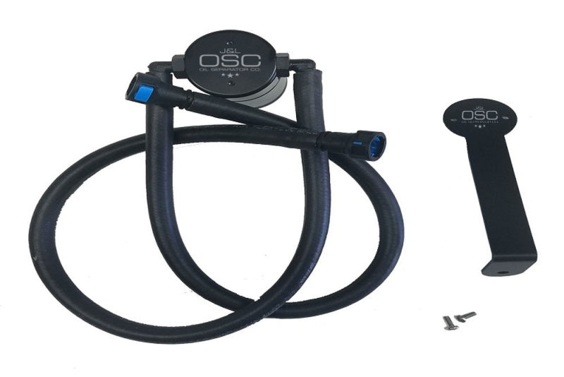 J&L 12-15 Chevrolet Camaro ZL1 6.2L Passenger Side Oil Separator 3.0 - Black Anodized Oil Separators J&L