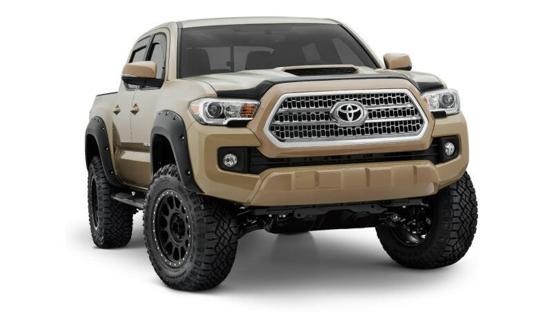 Bushwacker 16-18 Toyota Tacoma Pocket Style Flares 4pc 60.5/73.7in Bed - Black Fender Flares Bushwacker