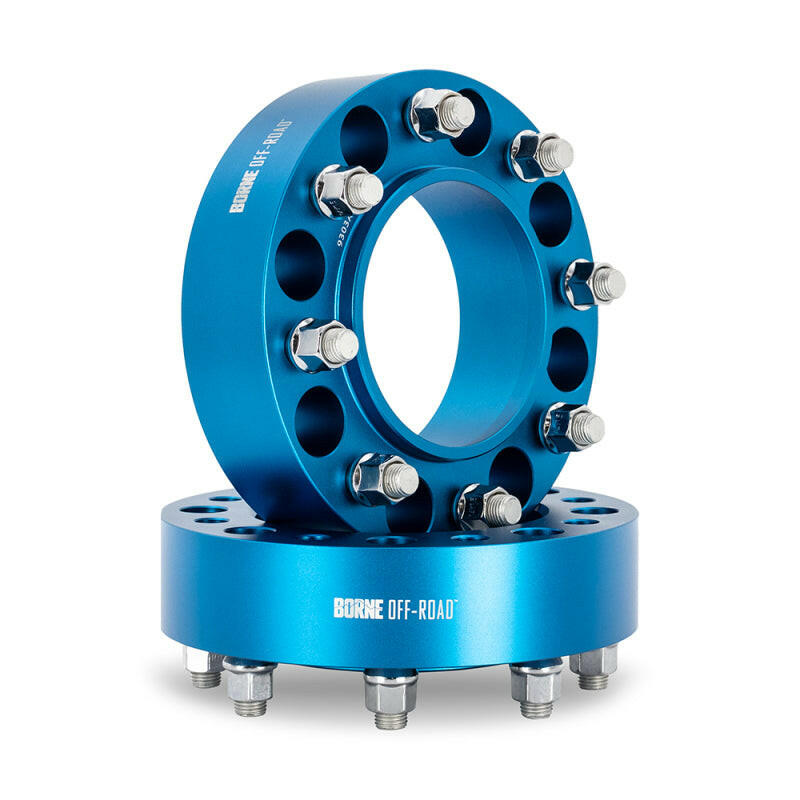 Borne Off-Road Wheel Spacers 8x180 124.1 50 M14 Blue Wheel Spacers & Adapters Borne Off-Road