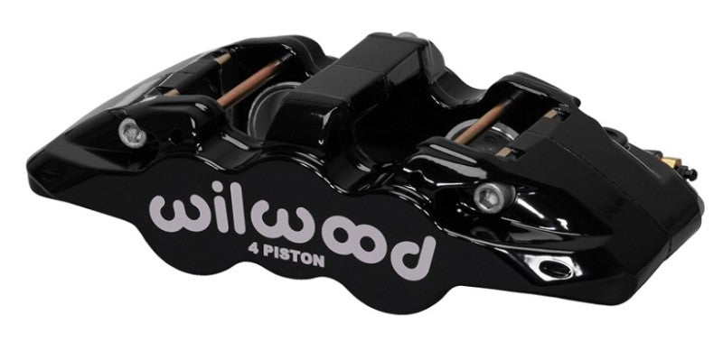 Wilwood Caliper-Aero4-R/H - Black 1.88/1.62in Pistons 1.25in Disc Brake Calipers - Perf Wilwood