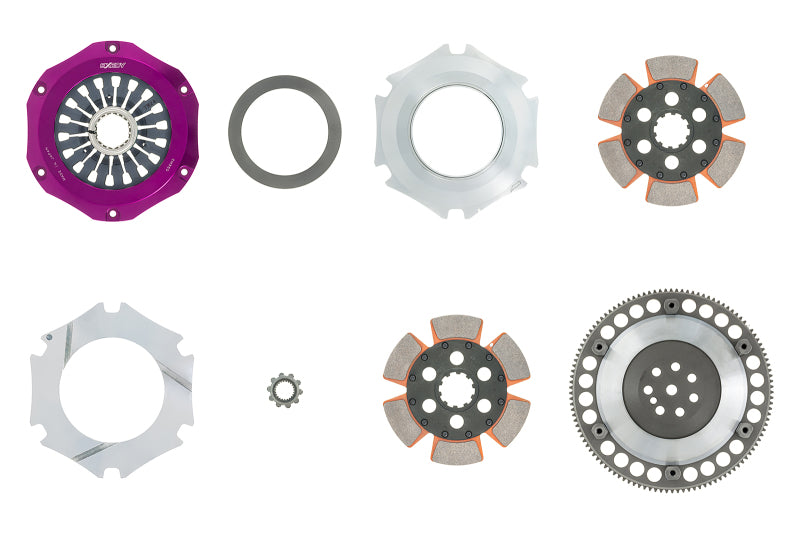 Exedy 1996-1996 Mitsubishi Lancer Evolution IV L4 Hyper Compe-R Twin Cerametallic Clutch Rigid Disc Clutch Kits - Multi Exedy