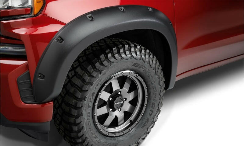 Bushwacker 14-15 Chevrolet Silverado 1500 (6ft & 8ft Beds) Forge Style Flares 4pc - Black Fender Flares Bushwacker