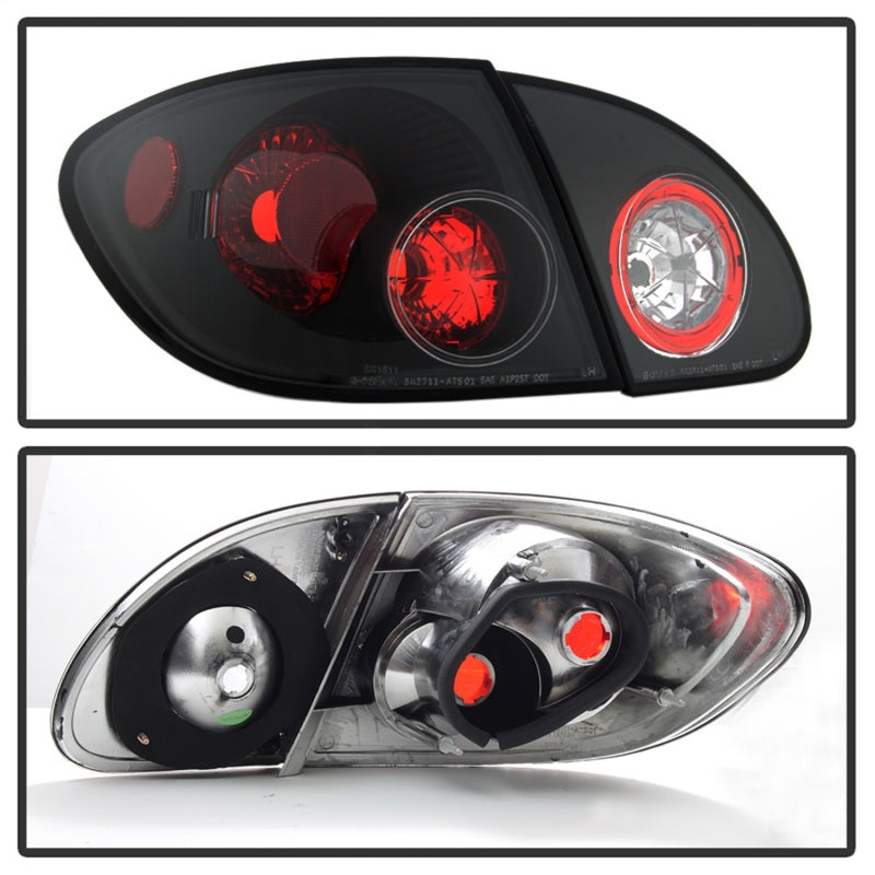 Spyder Toyota Corolla 03-08 Euro Style Tail Lights Black ALT-YD-TC03-BK Tail Lights SPYDER