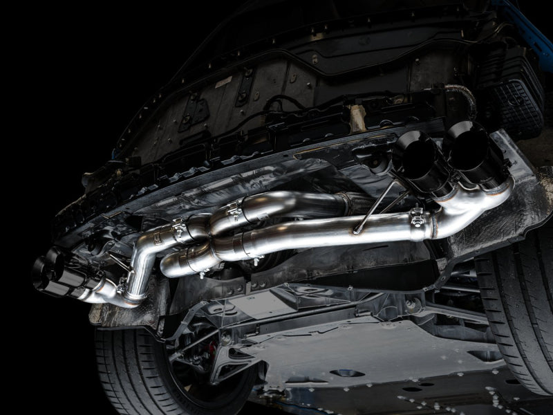 AWE Tuning 2020 Chevrolet Corvette (C8) Track Edition Exhaust - Quad Diamond Black Tips Catback AWE Tuning