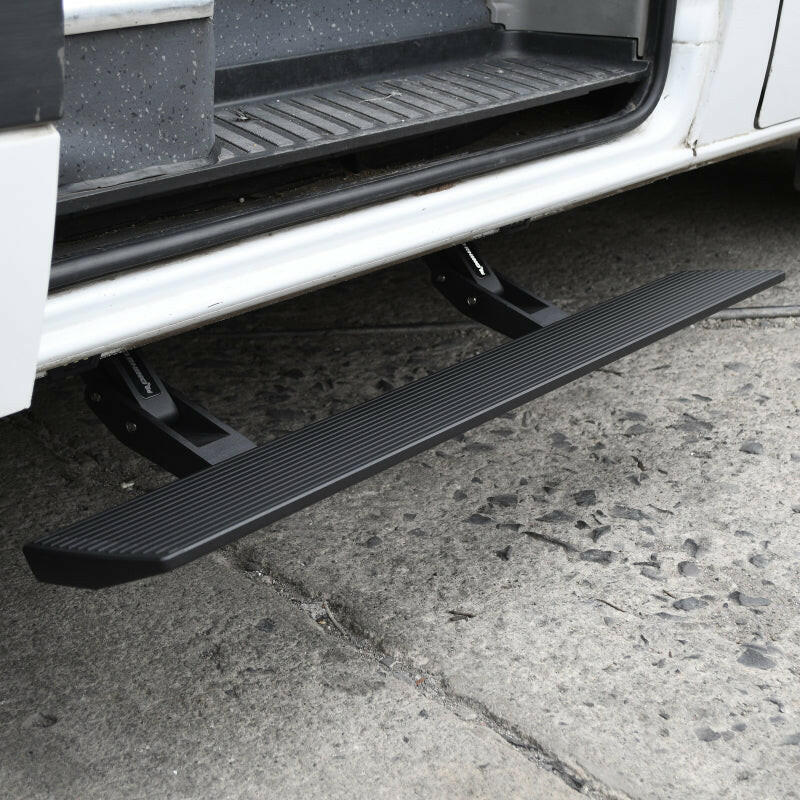 RealTruck 13-18 MB Sprinter 2500/3500 Van 3dr VoltStep Electric Running Board Kit - Bedliner Coat Running Boards Go Rhino