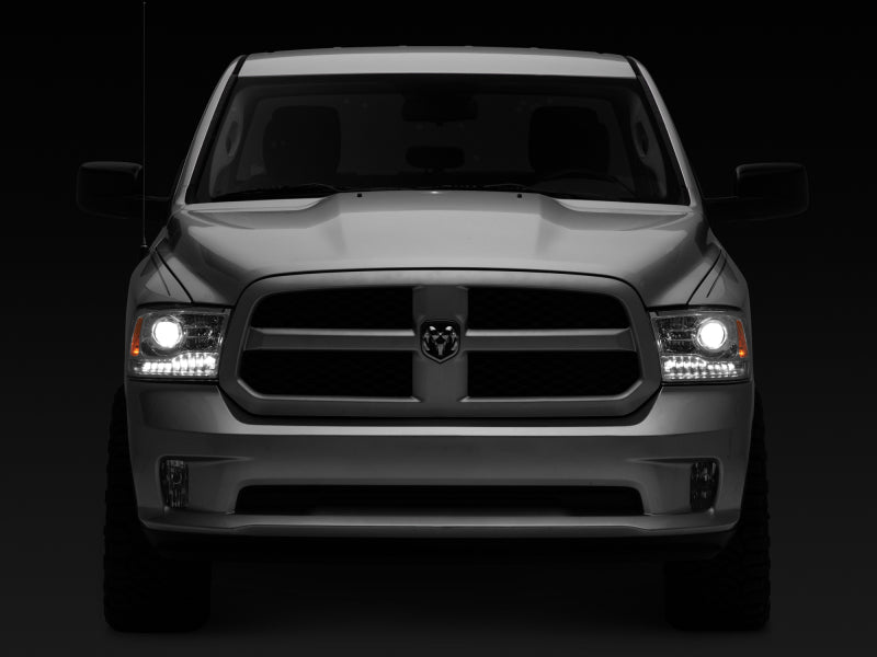 Raxiom 09-18 Dodge RAM 1500 LED Halo Headlights w/ Switchback Turn Signals- Chrome Hsng (Clear Lens) Headlights Raxiom