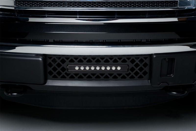 Putco 11-14 Ford F-150 - EcoBoost Bumper Grille Insert - Black SS Diamond w/ 10in Luminix Light Bar Grilles Putco