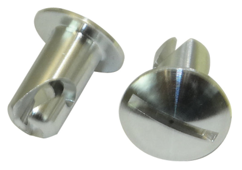Moroso Quick Fastener - Oval Head - 5/16in x .400in - Aluminum - 10 Pack Fittings Moroso