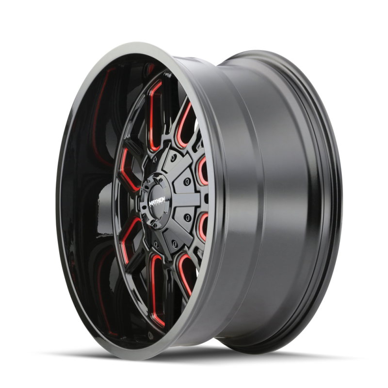 Mayhem 8107 Cogent 18x9 / 6x135 BP / 0mm Offset / 106mm Hub Black w/ Prism Red Wheel Wheels - Cast Mayhem