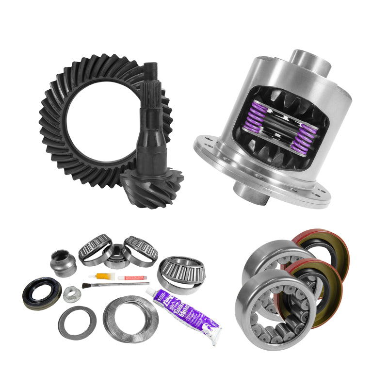 Yukon 9.75in Ford 4.11 Rear Ring & Pinion Install Kit 34 Spline Positraction Axle Bearings Differential Install Kits Yukon Gear & Axle