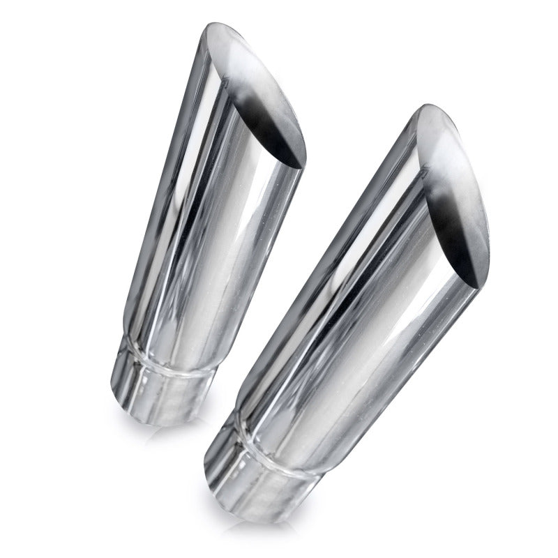 Stainless Works Slash Cut Exhaust Tips 2.25in ID Inlet Tips Stainless Works