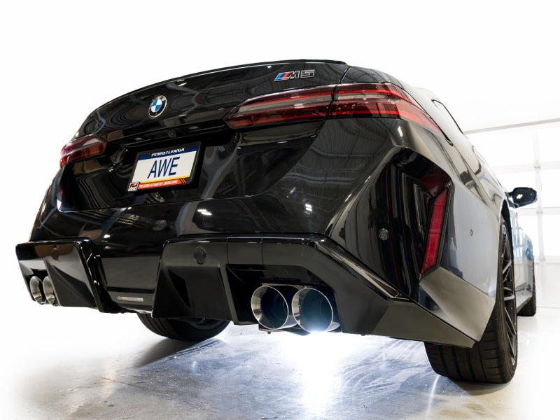 AWE Tuning BMW G90/G99 M5 Track Edition Cat-Back Exhaust - Chrome Silver Tips Catback AWE Tuning
