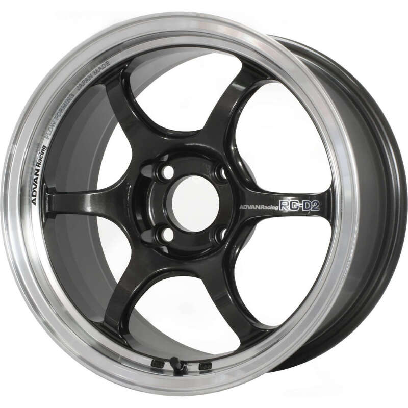 Advan RG-D2 15X8.0 / +35 / 4x100 / Machining and Black Gunmetallic Wheels - Cast Advan