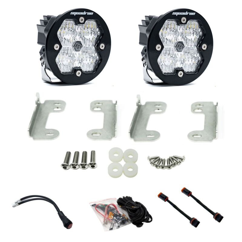 Baja Designs 18-25 JL/JT / 20-25 Gladiator Squadron-R Sport 2.0 Fog Kit OE Sahara Bumper (WC) -Clear Fog Lights Baja Designs