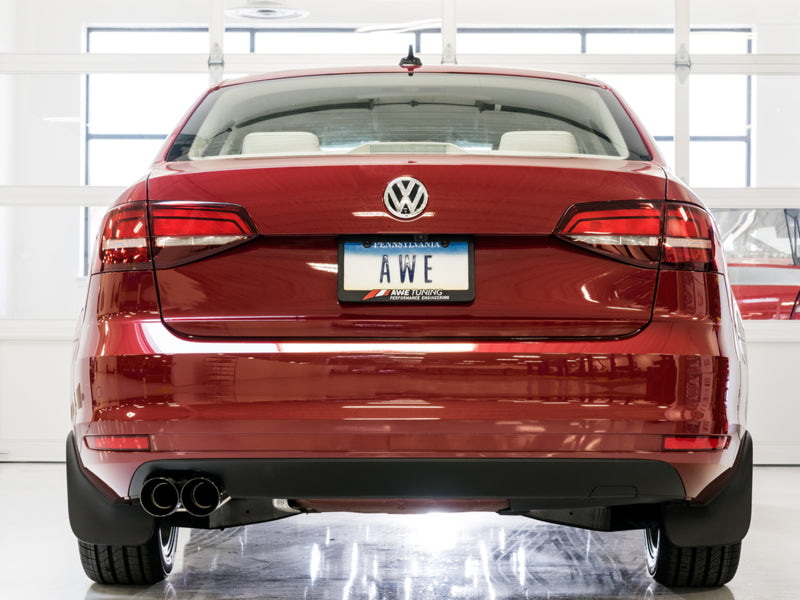 AWE Tuning 09-14 Volkswagen Jetta Mk6 1.4T Track Edition Exhaust - Diamond Black Tips Catback AWE Tuning