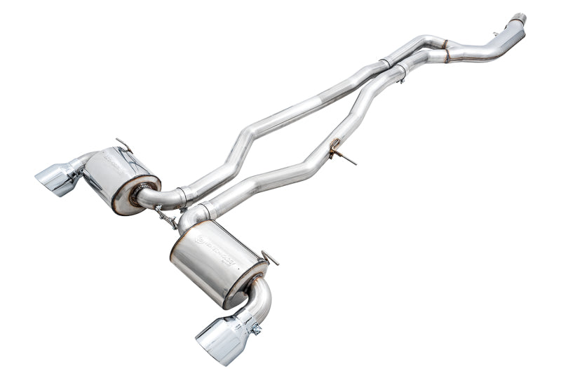 AWE Tuning 2020 Toyota Supra A90 Non-Resonated Touring Edition Exhaust - 5in Chrome Silver Tips Catback AWE Tuning