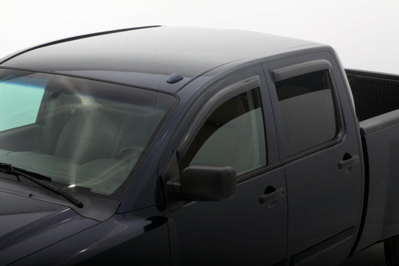 AVS 04-15 Nissan Titan Crew Cab Ventvisor Outside Mount Window Deflectors 4pc - Smoke Wind Deflectors AVS