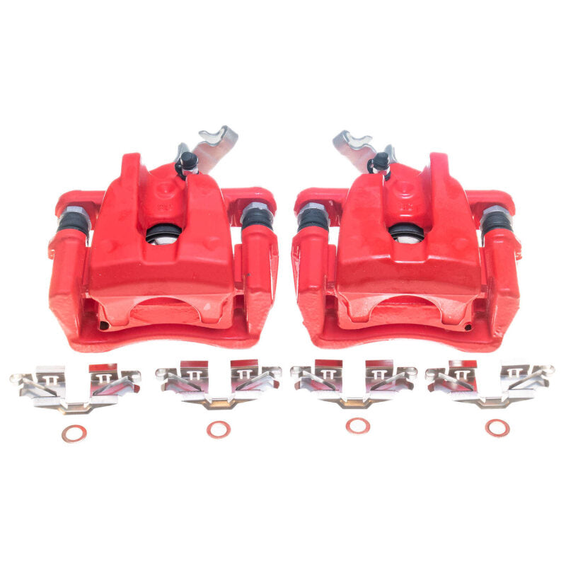 Power Stop 09-10 Pontiac Vibe Rear Red Calipers - Pair Brake Calipers - Perf PowerStop