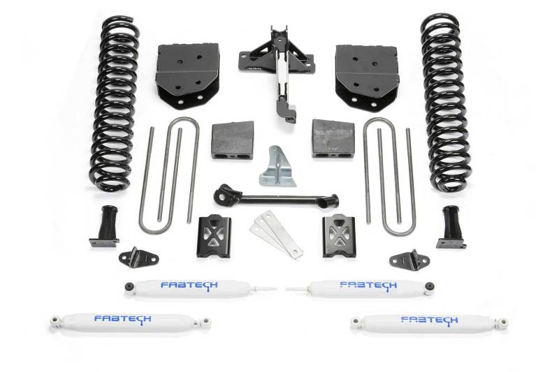 Fabtech 05-07 Ford F250 4WD w/Factory Overload 6in Basic Sys w/Perf Shks Lift Kits Fabtech