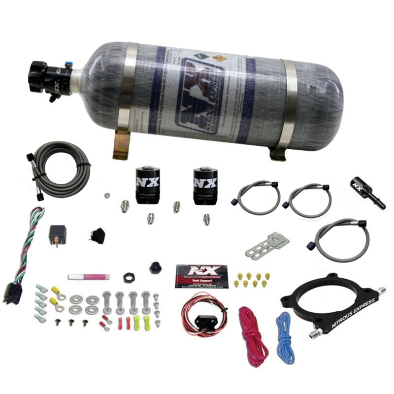 Nitrous Express 11-15 Ford Mustang GT 5.0L High Output Nitrous Plate Kit (50-250HP) w/12lb Bottle Nitrous Systems Nitrous Express